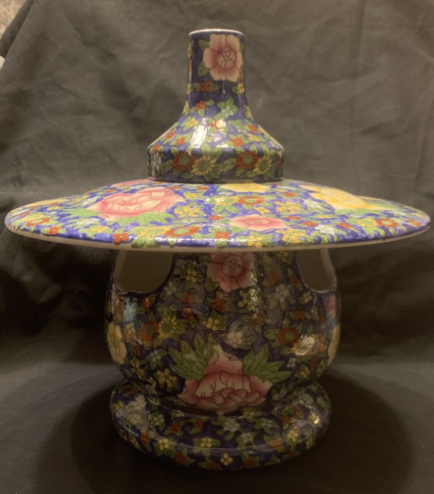 Antique Ceramic Potpourri ￼/pastel Holder - 1900-1920 Excellent Condition *rare*