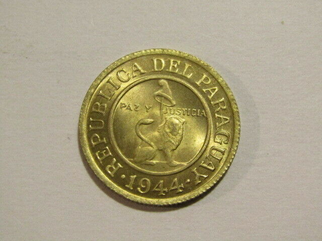 Paraguay 1944 50 Centimos Unc Coin
