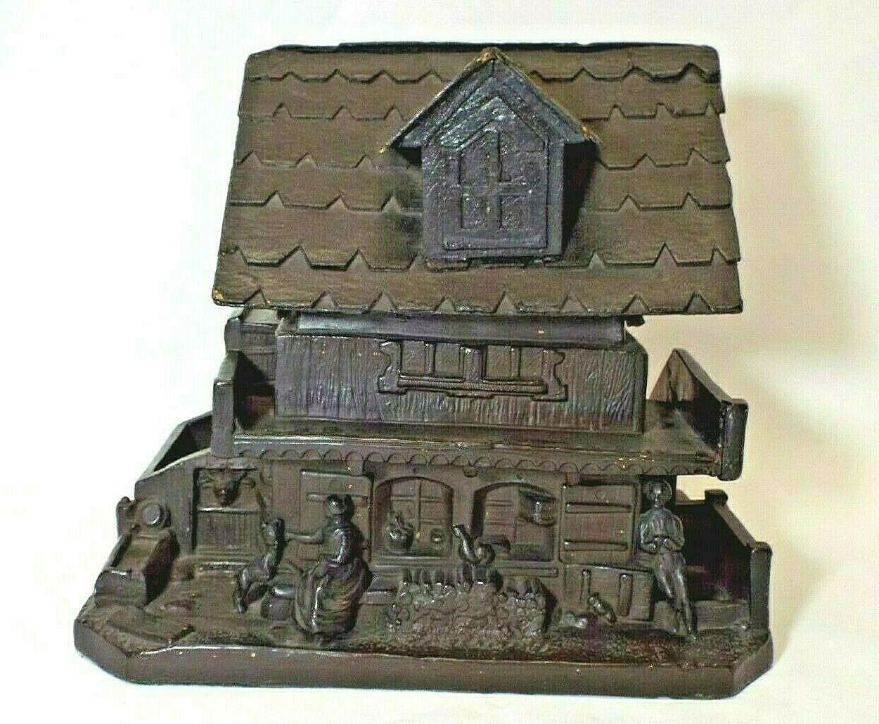 Old Miniature Farm House Tobacco Cigar Humidor Fgw Ferdinand Gerbing Dollhouse