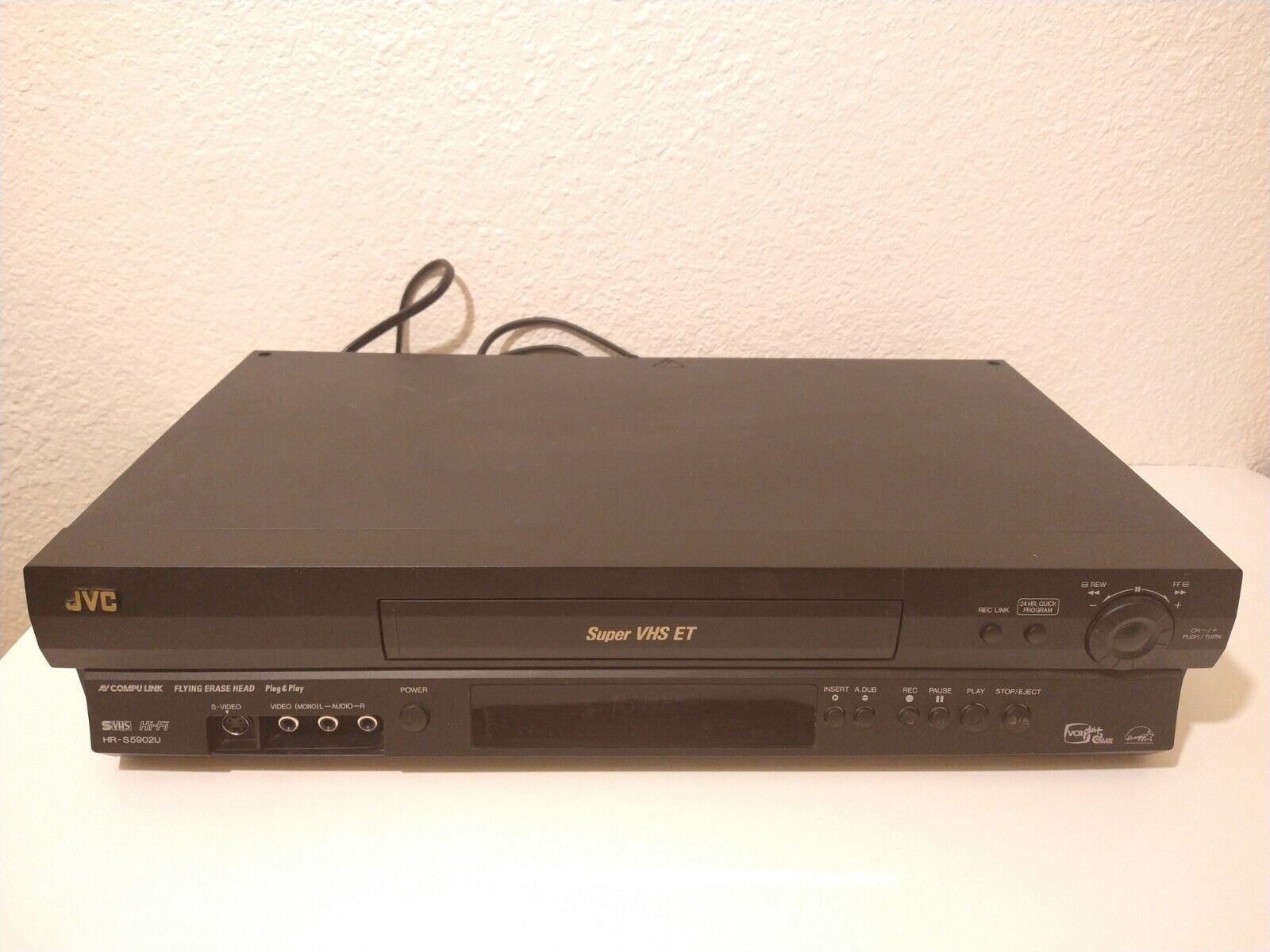 Jvc Hr-s5902u Vcr Super-vhs Only Tested Works Svhs Video Cassette Recorder