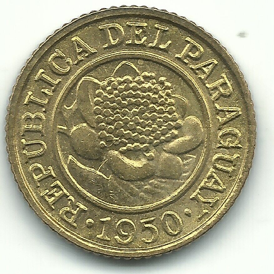 High Grade Au/unc 1950 Paraguay 1 Centimo Coin-agt326