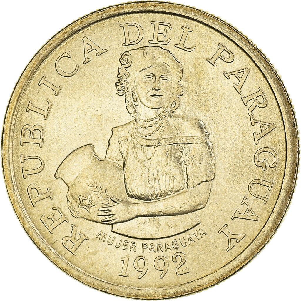 [#385875] Coin, Paraguay, 5 Guaranies, 1992, Ms, Nickel-bronze, Km:166a