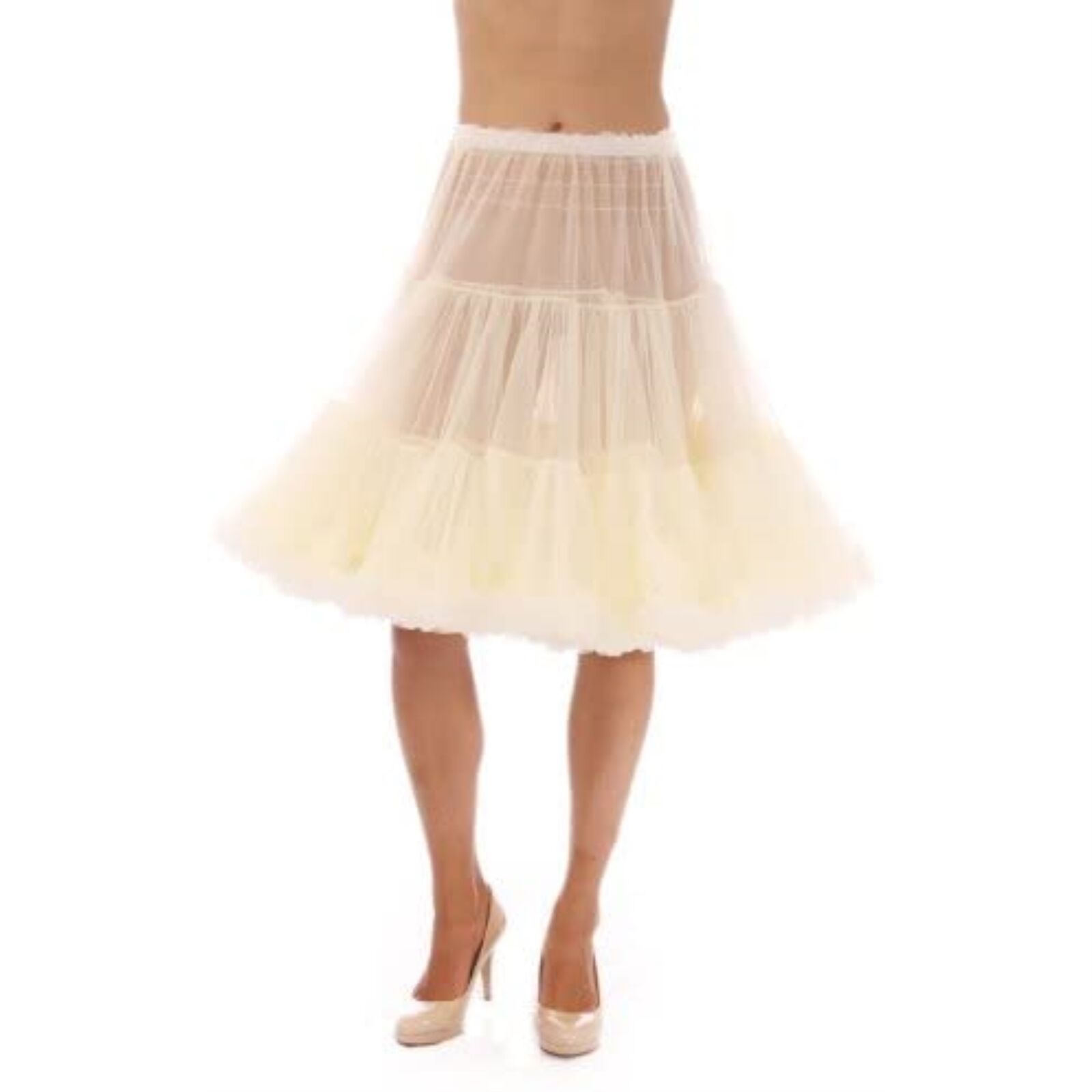 Malco Modes Vintage Crinoline Petticoat Skirt - Knee-length , Size: Large, Co...