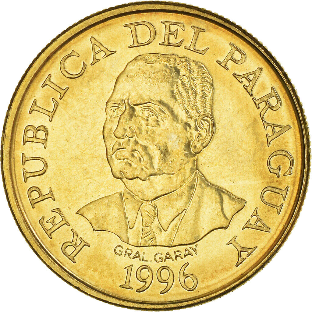 [#385876] Coin, Paraguay, 10 Guaranies, 1996, Ms, Brass Plated Steel, Km: