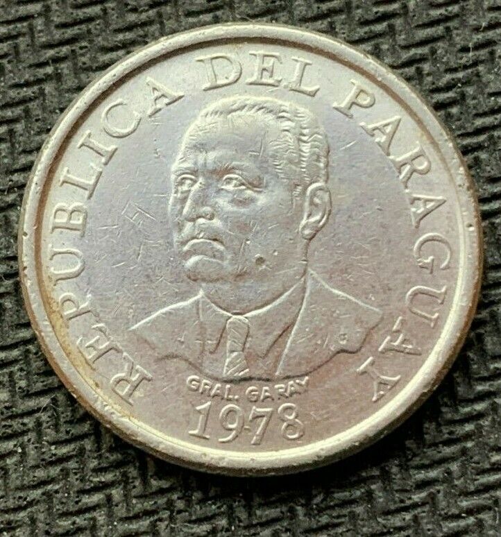 1978 Paraguay 10 Guaranies Coin Au Unc High Grade World Coin   #b1199