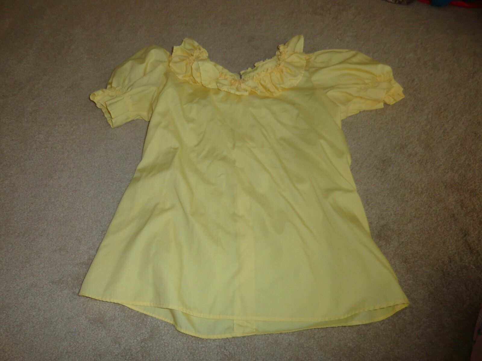 Vintage Partners Please Malco Modes San Francisco Yellow Square Dancing Top M