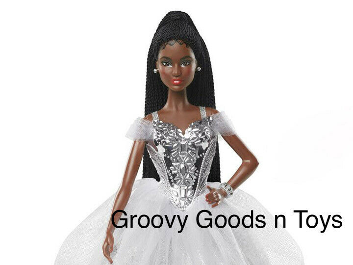 Barbie Signature Holiday Doll 2021 Gxl19 Black Hair W/ Braids New Ships Today