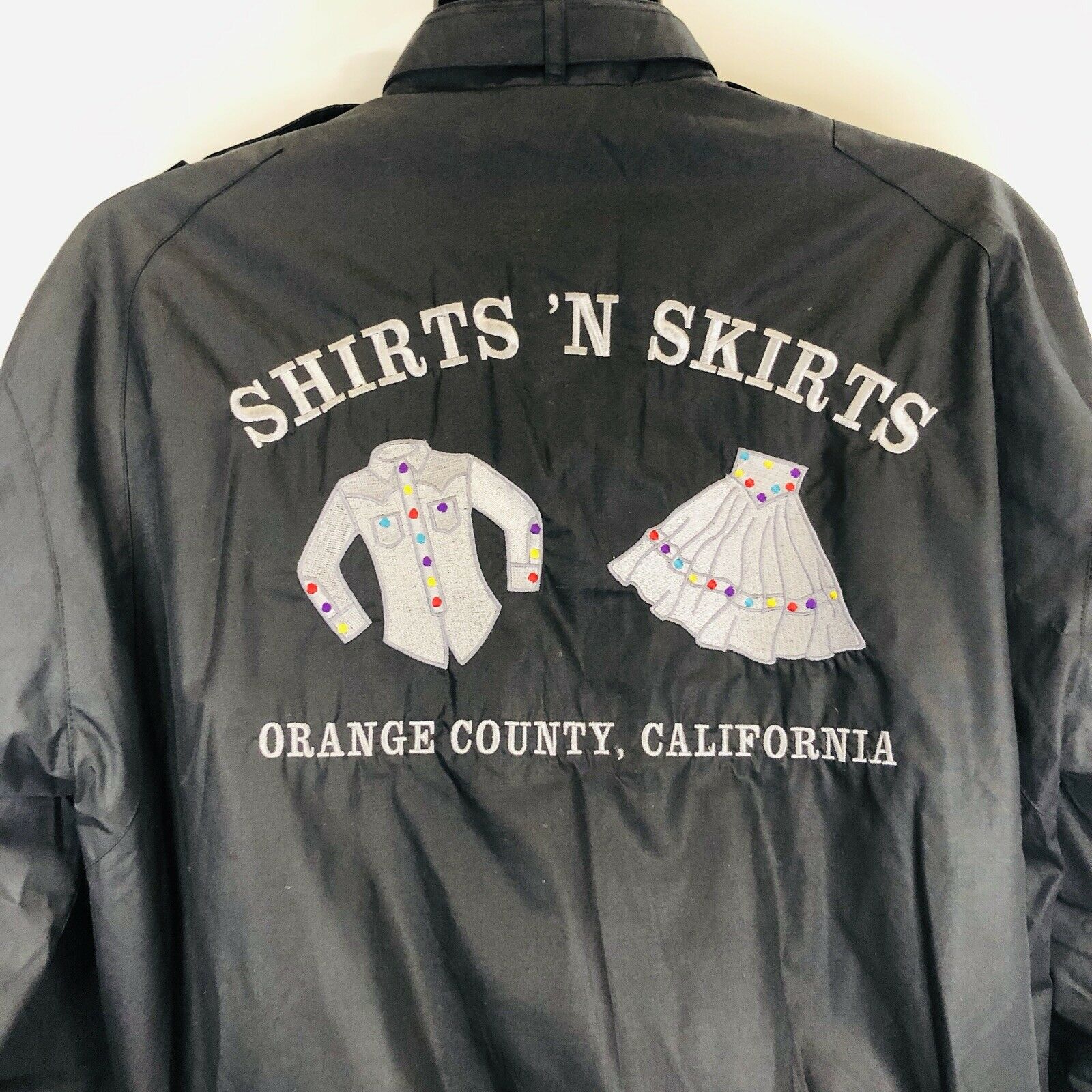 Vintage Shirts N Skirts Square Dance Driving Jacket Orange County Cali L Richard
