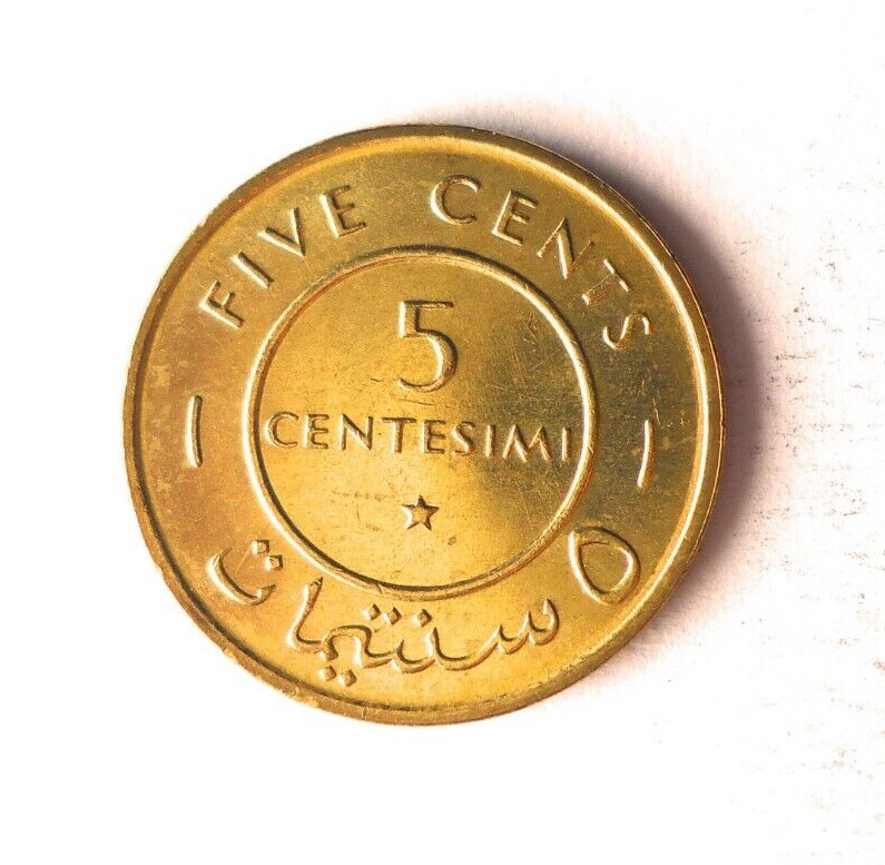 1967 Somalia 5 Centesimos - Au/unc Exotic Coin - Free Ship - Bin #lc 44