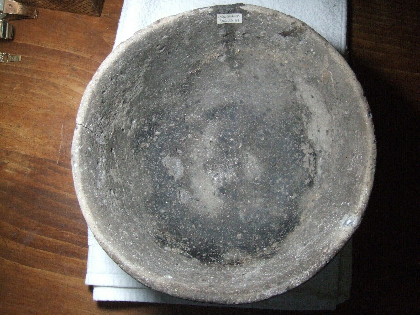 Nice Large Mississippian Pottery Bowl From Washington County Ar. 9.5in & 4.3in T