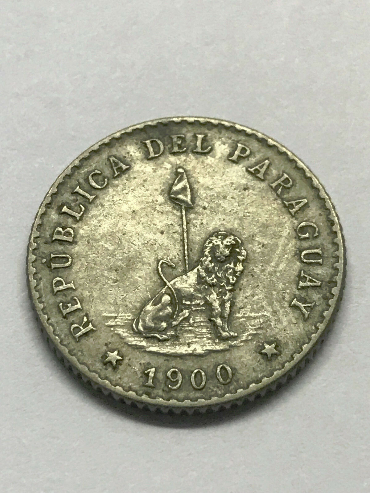 1900 Paraguay 10 Centavos Au+ #9399