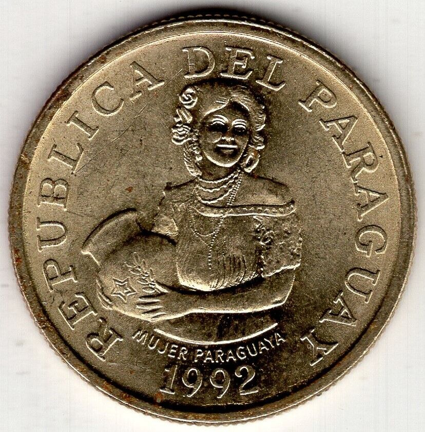 1992 Paraguay 5 Guaranies World Coin Nice!