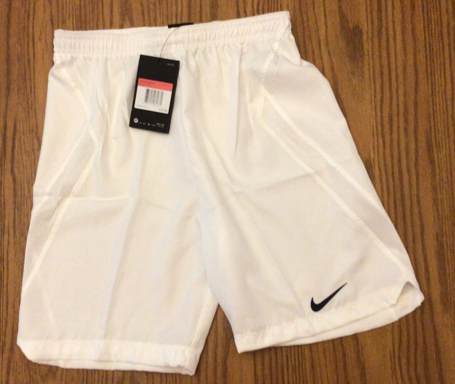 Nike Dri-fit Youth Unisex Shorts White Large With Tags