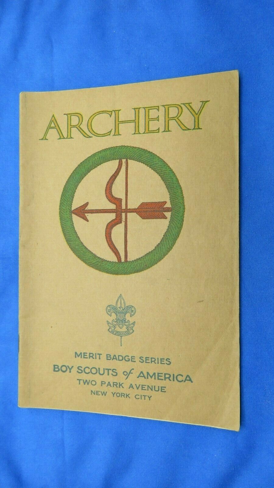 1932 Archery Tan Merit Badge Pamplet Boy Scouts-bsa Book