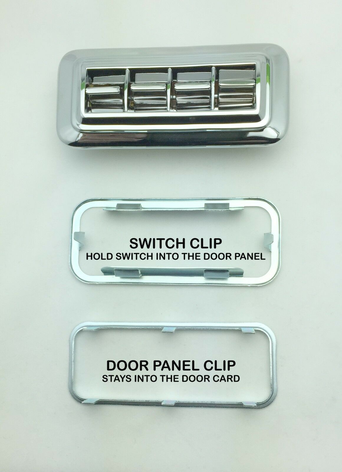 1958 - 1970 Gm Power Window Switch With Round Corners Pw4432791 (4 Button) New