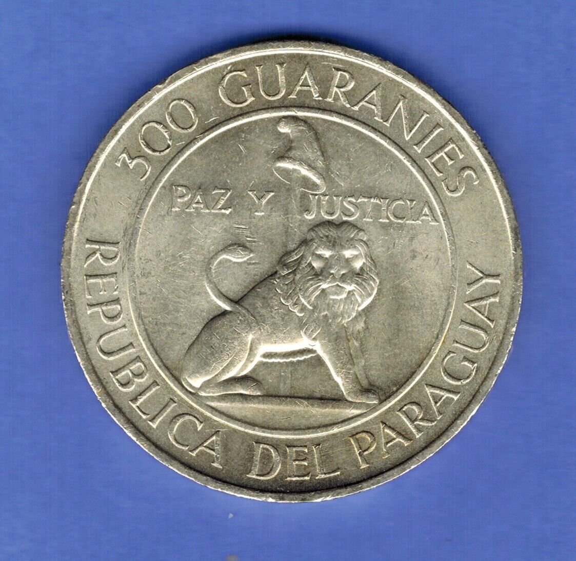 1973 Paraguay 300 Guaranies Silver Crown Coin Brilliant Uncirculated From Roll