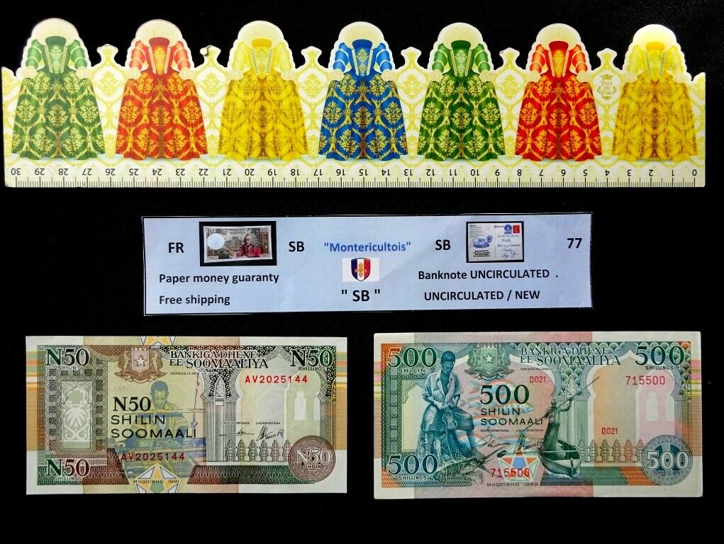 Loty Of 2 Banknotes ( Unc ) , Somalia  .